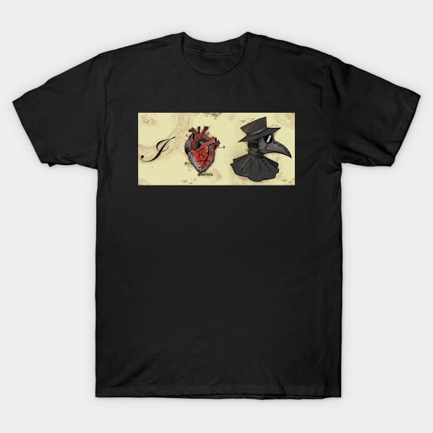 I heart Plague Doctors T-Shirt by Bat13SJx